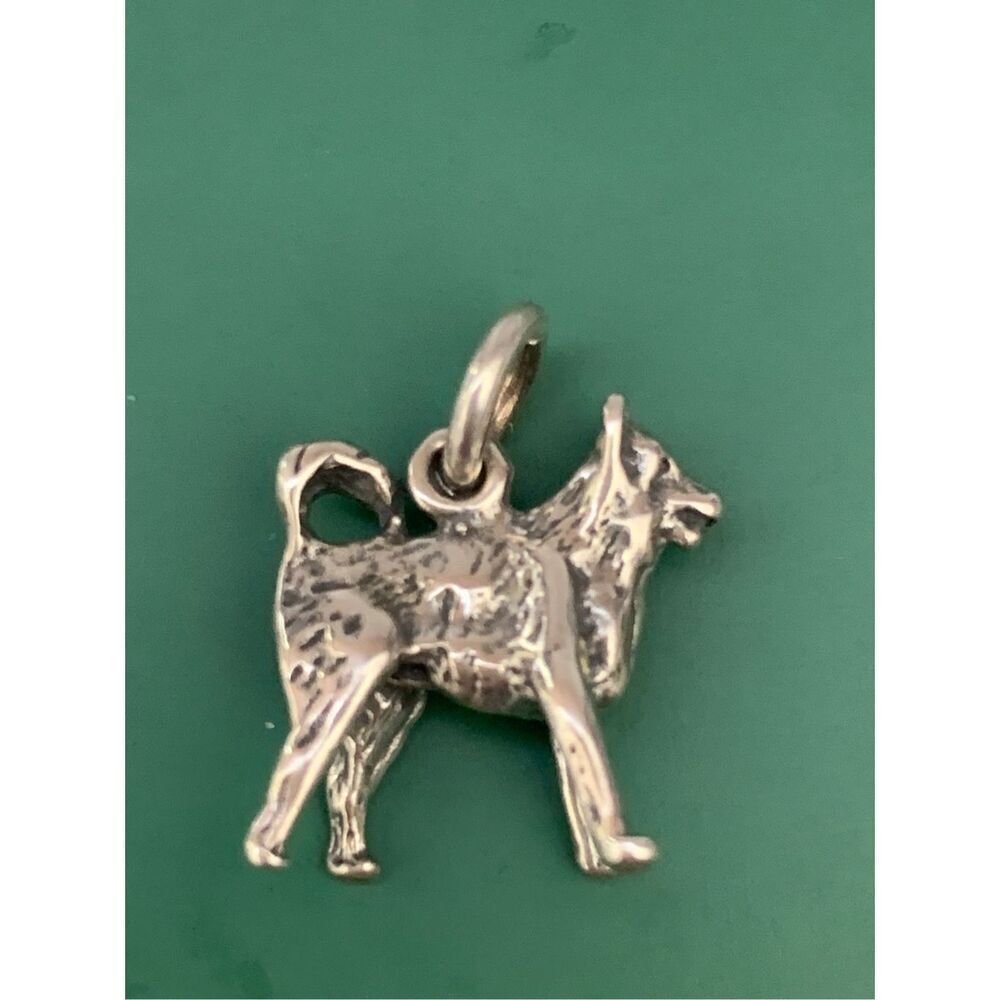Akita Dog Sterling Silver Jewelry Charm #pet